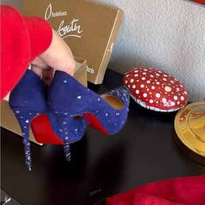 Blue Gravitiana Wedding Louboutin Heels